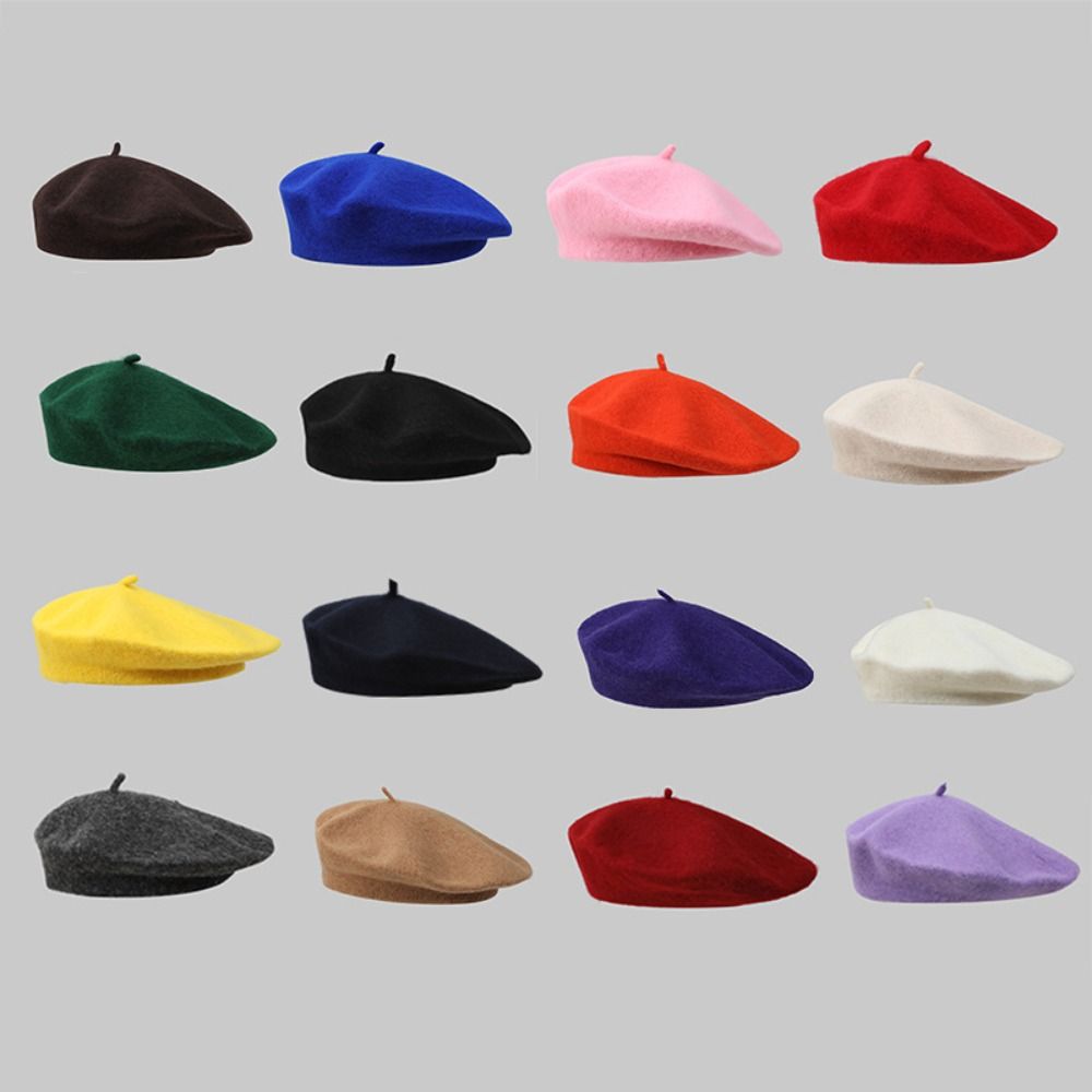 Beret French Wool - Women Girls Warm Wool Berets Hat