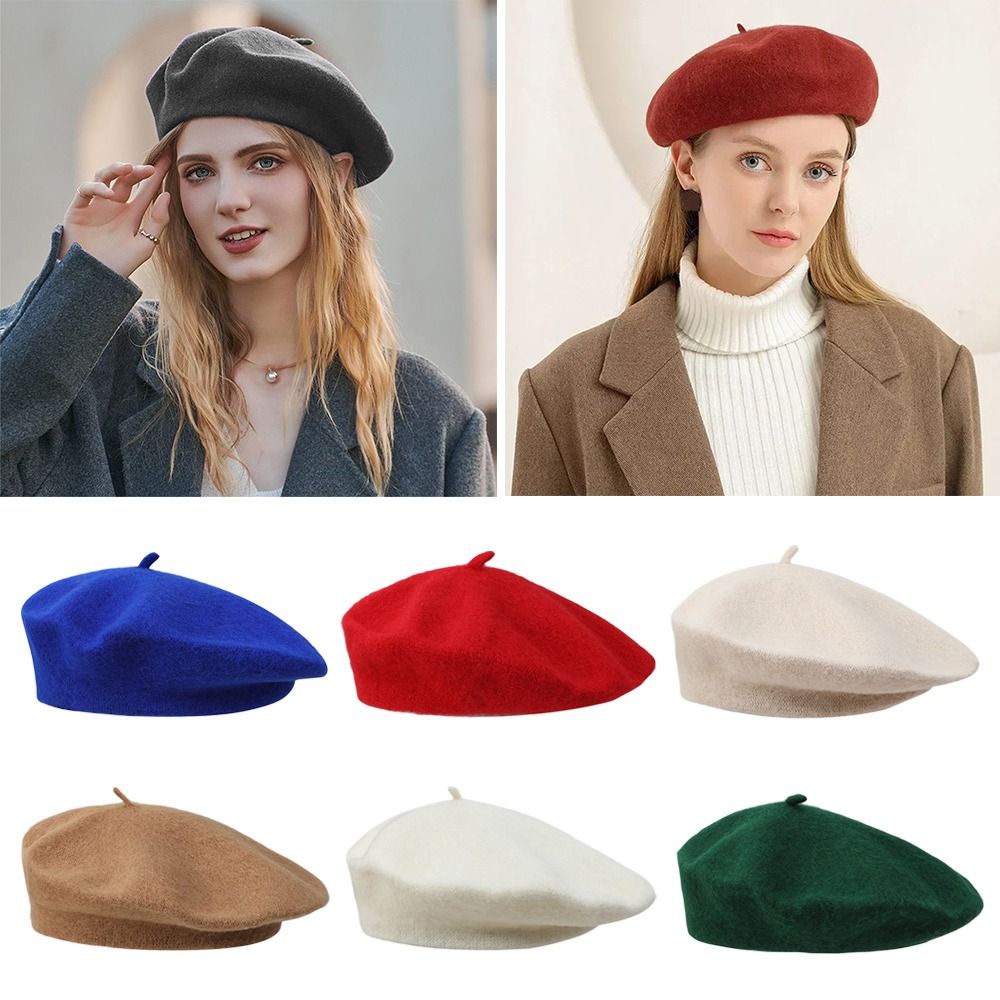 Women Girls Warm Wool Berets H - Beret French Wool recension och pris
